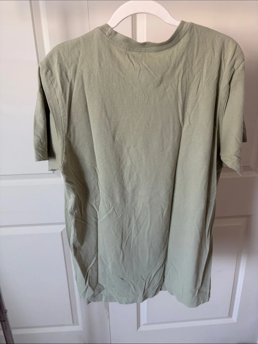 The North Face Sage Green Short-Sleeve Tee with Sunset Stripe